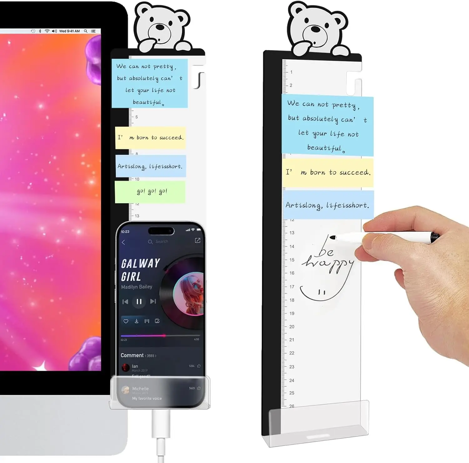 2pcs Acrylic Monitor Memo Board with Pens - Sticky Note Holder for Office Desk Accessories
2pcs Acrylic Monitor Memo Board with Pens - Sticky Note Holder for Office Desk Accessories