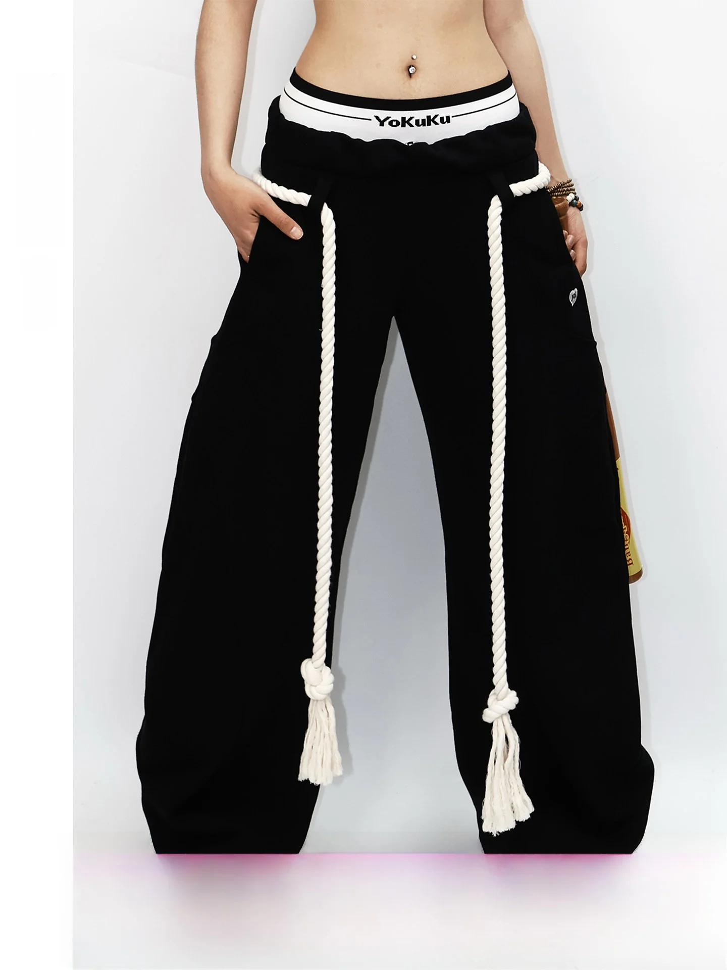 Elastic Waist Casual Pants Women's Embroidered Drawstring Loose Slim High Waist Wide Leg Pants Spring New Style Yikukuu
Elastic Waist Casual Pants Women's Embroidered Drawstring Loose Slim High Waist Wide Leg Pants Spring New Style Yikukuu