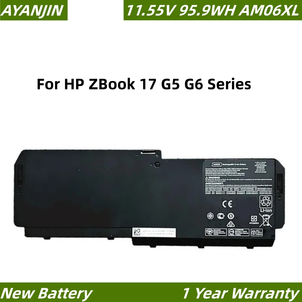 AM06XL 11.55V 95.9Wh Laptop Battery For HP ZBook 17 G5 G6 Series AMO6XL HSTNN-IB8G L07350-1C1 L07044-855 AM06095XL
AM06XL 11.55V 95.9Wh Laptop Battery For HP ZBook 17 G5 G6 Series AMO6XL HSTNN-IB8G L07350-1C1 L07044-855 AM06095XL
