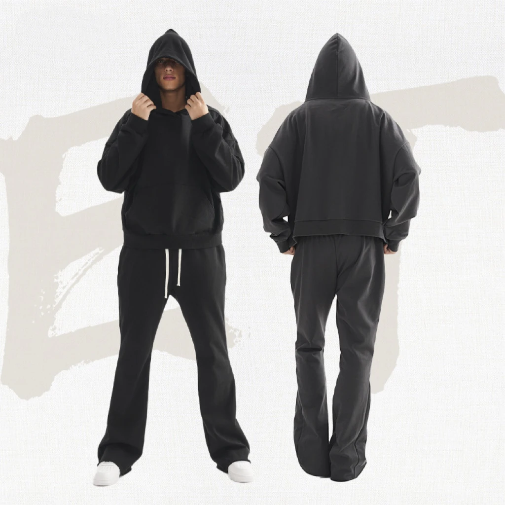 Мужской комплект из плотного хлопка с капюшоном, однотонный укороченный мужской спортивный костюм, осенне-зимние комплекты уличной одежды большого размера
Мужской комплект из плотного хлопка с капюшоном, однотонный укороченный мужской спортивный костюм, осенне-зимние комплекты уличной одежды большого размера