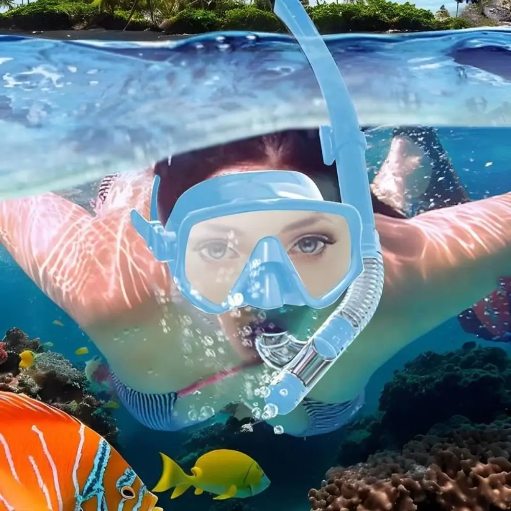 Swimming Goggles Underwater Snorkeling Mask Anti Fog Waterproof Diving Snorkeling Mask Breathing No Leaking Dry Snorkel Set
Swimming Goggles Underwater Snorkeling Mask Anti Fog Waterproof Diving Snorkeling Mask Breathing No Leaking Dry Snorkel Set