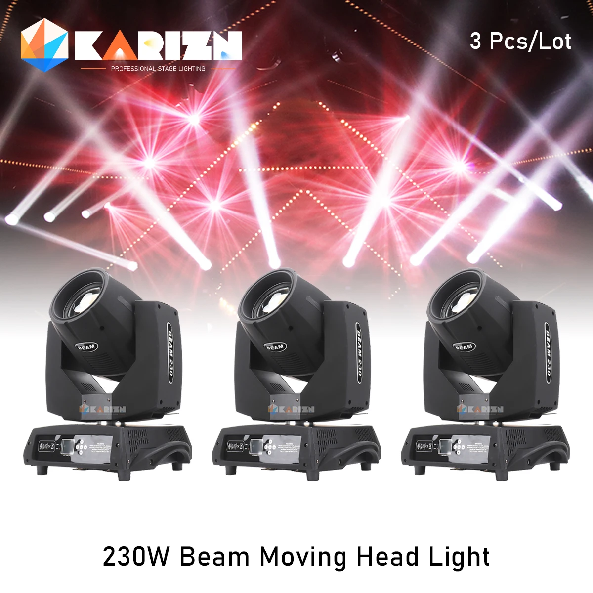 No Tax 3Pcs Stage Light 230W Moving Head Beam Stage Effect Professional DJ Lights For Dj Christmas Party Nightclub DMX Control
No Tax 3Pcs Stage Light 230W Moving Head Beam Stage Effect Professional DJ Lights For Dj Christmas Party Nightclub DMX Control