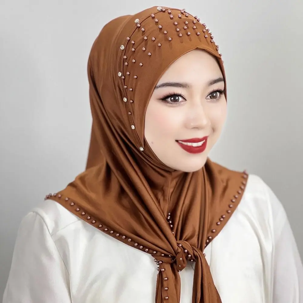 Comfortable Beaded Muslim Hijab Solid Color Elastic Arabic Hijab Hats Soft Veil Turban Cap Girls
Comfortable Beaded Muslim Hijab Solid Color Elastic Arabic Hijab Hats Soft Veil Turban Cap Girls