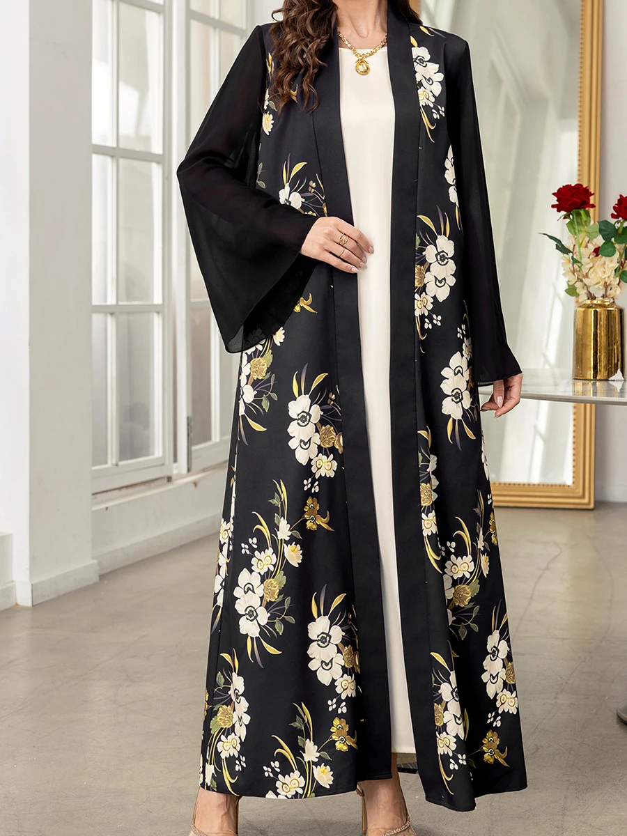 Women Gowns Floral Print Long Sleeve Cardigan Loose Kimono Robe for Spring Summer
Women Gowns Floral Print Long Sleeve Cardigan Loose Kimono Robe for Spring Summer
