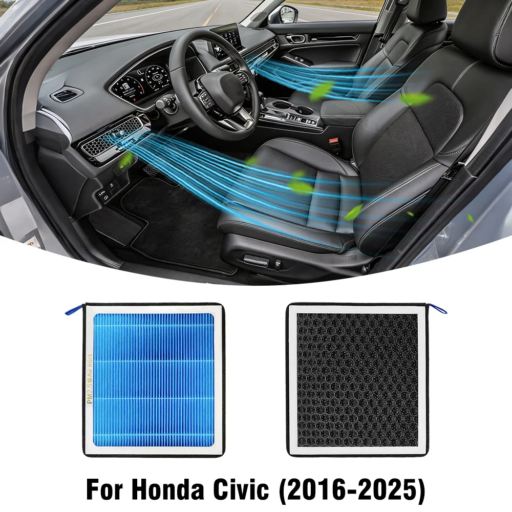 Cabin Air Filter for Honda Civic 2016 2017 2018 2019 2020 2021 2022 2023 2024 2025 with Activated Carbon Replacement Air Filters
Cabin Air Filter for Honda Civic 2016 2017 2018 2019 2020 2021 2022 2023 2024 2025 with Activated Carbon Replacement Air Filters