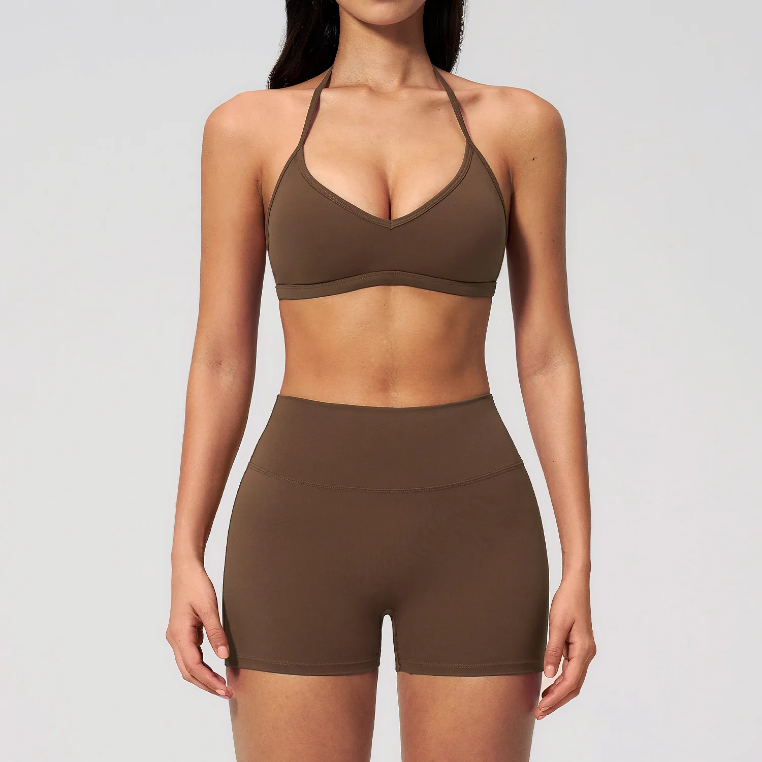 Backless Halter Yoga Set Shockproof Sports Bra High Waist Hip Lifting Shorts Sportswear Workout Fitness Outdoor Running Suit
Backless Halter Yoga Set Shockproof Sports Bra High Waist Hip Lifting Shorts Sportswear Workout Fitness Outdoor Running Suit