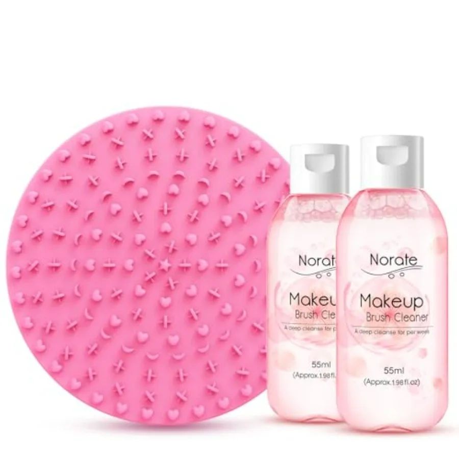 Makeup Brush Cleaner, Make Up Brush Cleaner Cleanser Solution + Brush Cleaning Mat, Makeup Cleaner for Brushes, Sponge, Deep Cl
Makeup Brush Cleaner, Make Up Brush Cleaner Cleanser Solution + Brush Cleaning Mat, Makeup Cleaner for Brushes, Sponge, Deep Cl