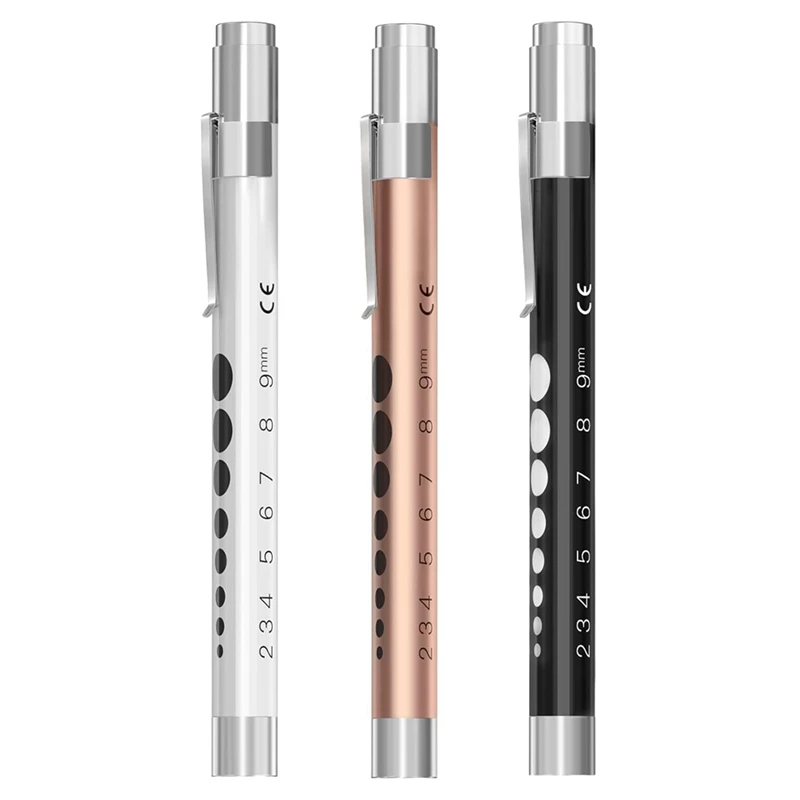 Pen Lights For Nurses, 3-Pack Reusable Penlights With Pupil Gauge For Nursing Students, No Battery Easy To Use
Pen Lights For Nurses, 3-Pack Reusable Penlights With Pupil Gauge For Nursing Students, No Battery Easy To Use