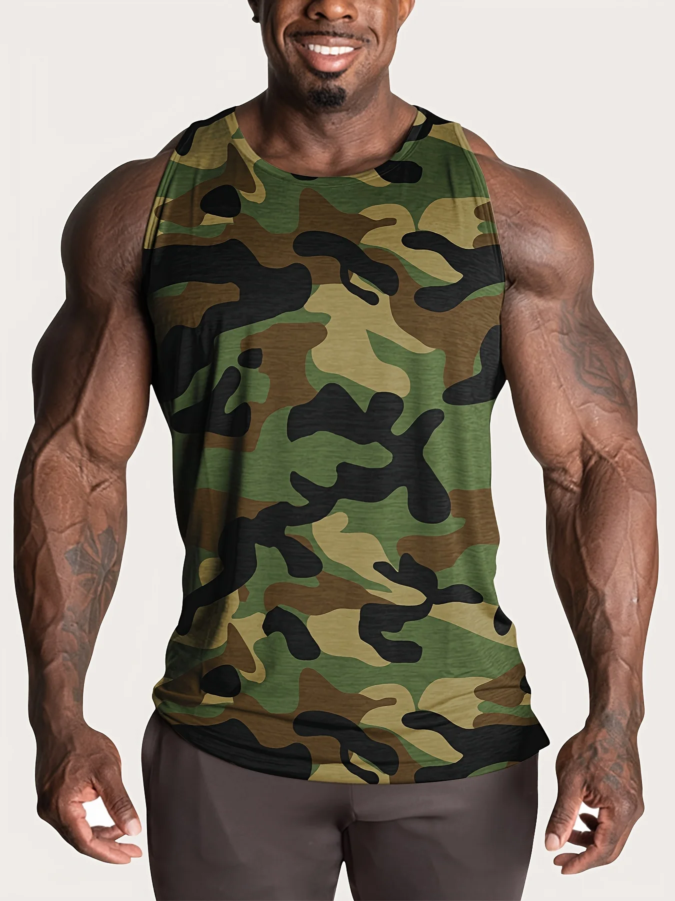 Trendy Men's Street Style! Camouflage Vest with Multi-Color 3D Print, Suitable for Both Fitness and Casual Sports
Trendy Men's Street Style! Camouflage Vest with Multi-Color 3D Print, Suitable for Both Fitness and Casual Sports
