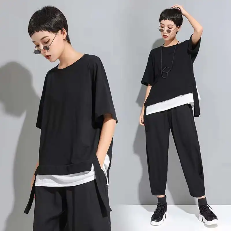 Women's Short Sleeve Summer Fashion Brand Women's Personalized Color Design Fashion Casual Large Short Sleeve Top
Women's Short Sleeve Summer Fashion Brand Women's Personalized Color Design Fashion Casual Large Short Sleeve Top