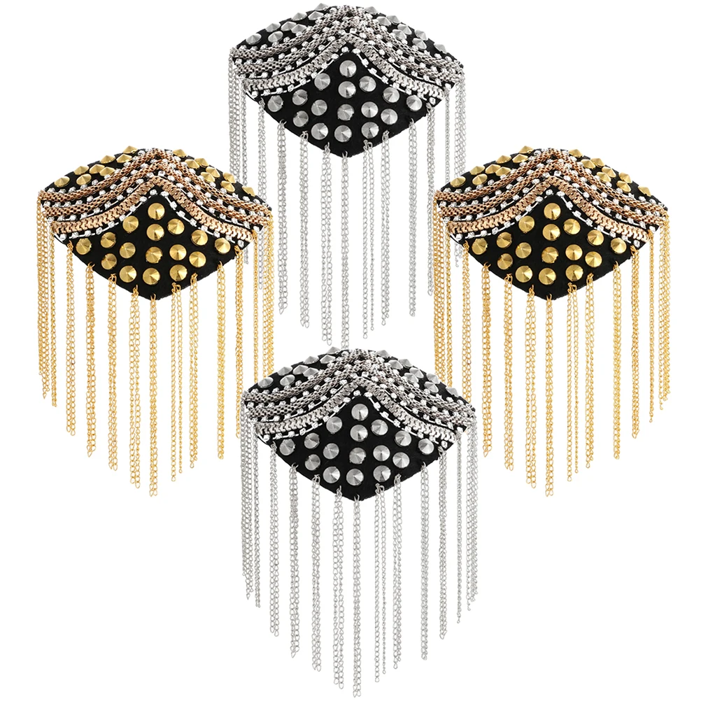 4 Pcs Shoulder Epaulettes Tassels Vintage Clothing Arm Decoration Jewelry Child Accessories Metal Chain Dangle
4 Pcs Shoulder Epaulettes Tassels Vintage Clothing Arm Decoration Jewelry Child Accessories Metal Chain Dangle