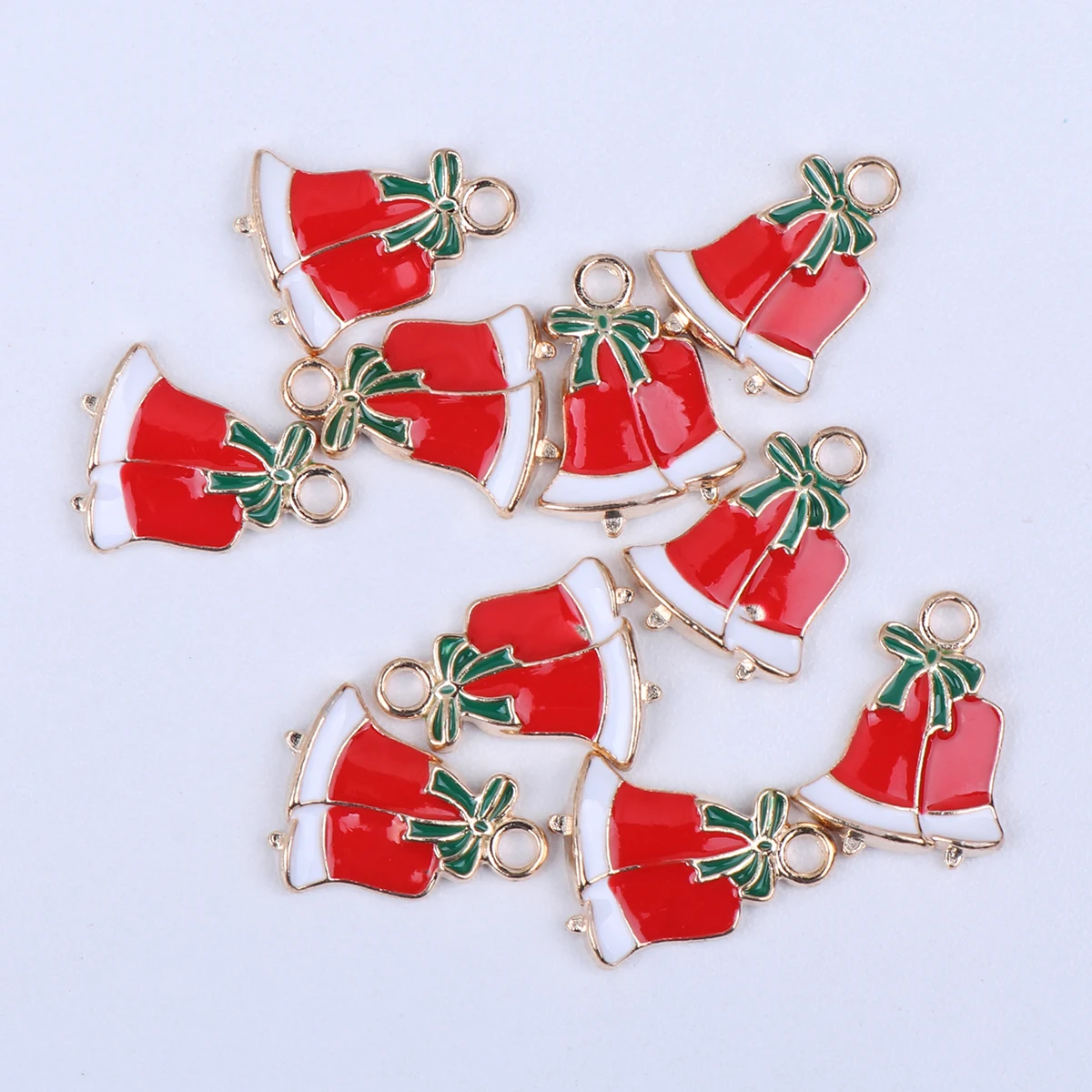 10 Pcs Bell naments Enamel Charms Jewelry Crafting Accessories Bracelet Necklace Making Holiday Gifts Christmas DIY
10 Pcs Bell naments Enamel Charms Jewelry Crafting Accessories Bracelet Necklace Making Holiday Gifts Christmas DIY