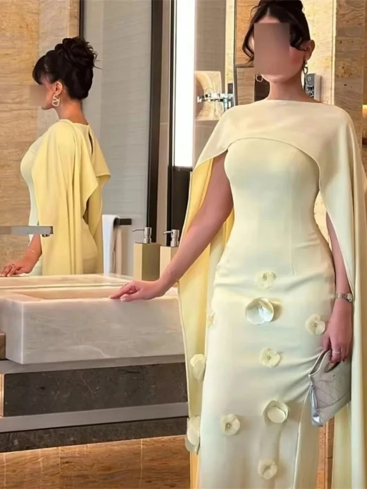 Elegant 3D Flowers Mermaid Evening Dresses Cloak Floor Length Formal Prom Party Dresses Vestidos De Gala Formal Occasion Gown
Elegant 3D Flowers Mermaid Evening Dresses Cloak Floor Length Formal Prom Party Dresses Vestidos De Gala Formal Occasion Gown
