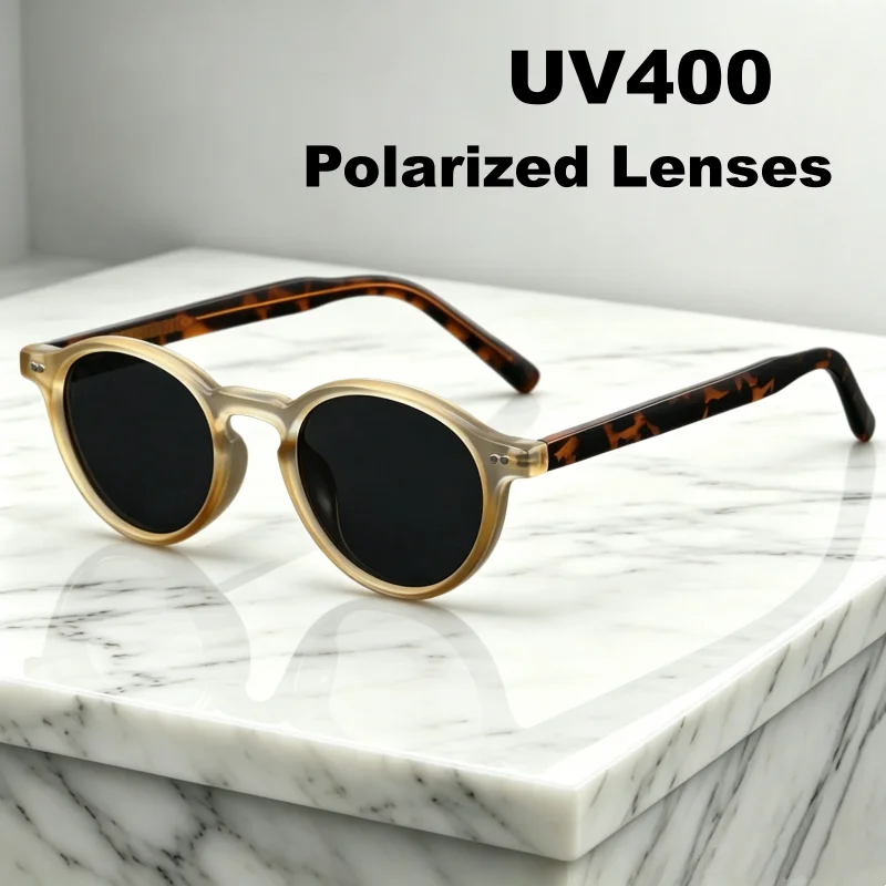 High-Quality Frame Acetate Polarized Sunglasses for Men Small Round Frames Retro Lens Unisex Trendy Summer Sunscreen Glasses
High-Quality Frame Acetate Polarized Sunglasses for Men Small Round Frames Retro Lens Unisex Trendy Summer Sunscreen Glasses
