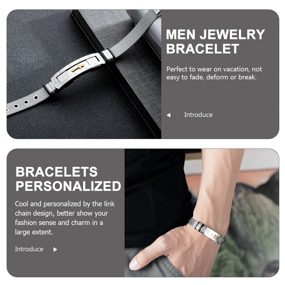 s Titanium Steel Men Bracelet Mesh Adjustable Watch Strap Jewelry Link Chain Male Durable NonFade Metal Bracelet
s Titanium Steel Men Bracelet Mesh Adjustable Watch Strap Jewelry Link Chain Male Durable NonFade Metal Bracelet