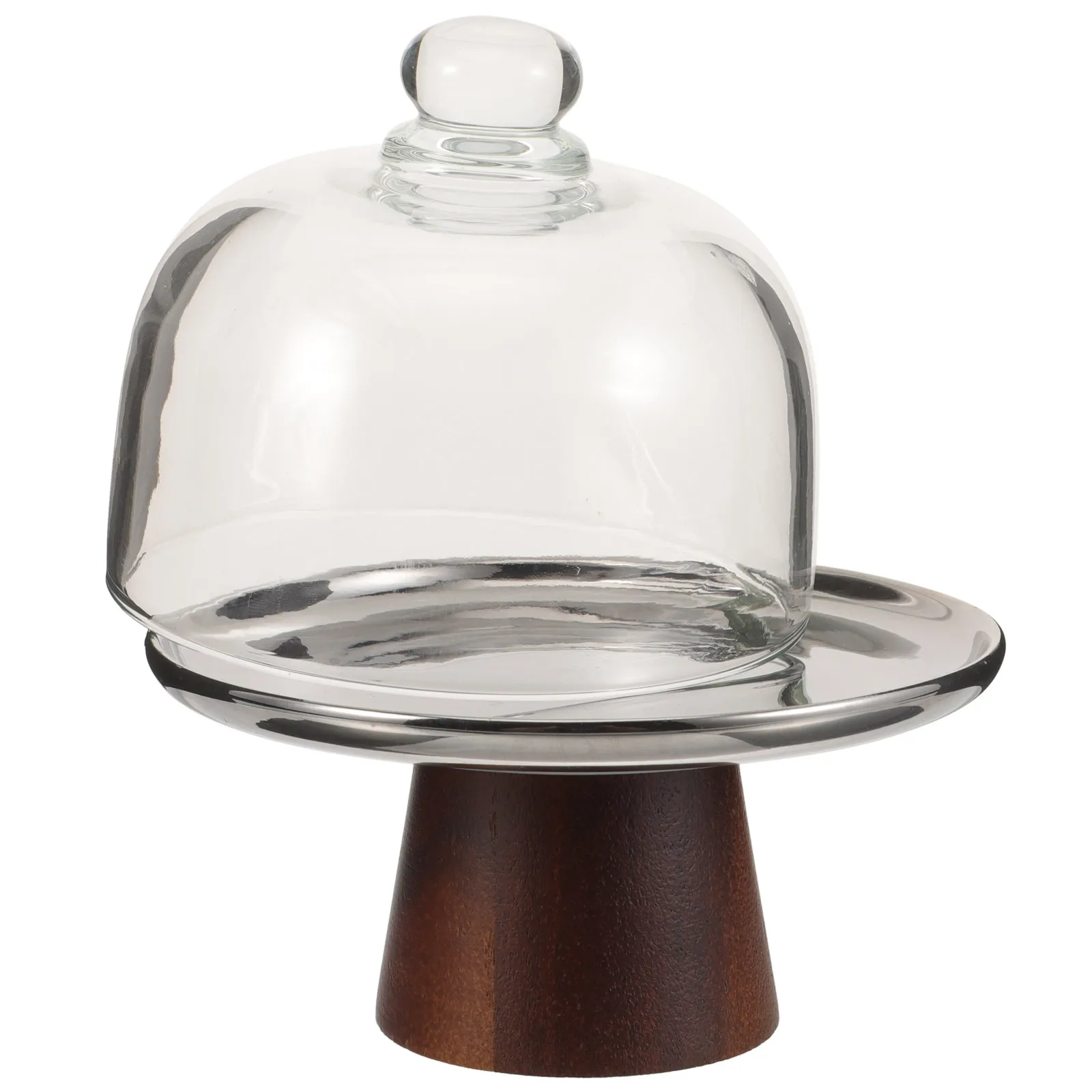Cake Stand with Lid Dessert Platter Display Plate Holder Glass Dome Silver Ceramic Material High Base Capacity Design Reusable
Cake Stand with Lid Dessert Platter Display Plate Holder Glass Dome Silver Ceramic Material High Base Capacity Design Reusable