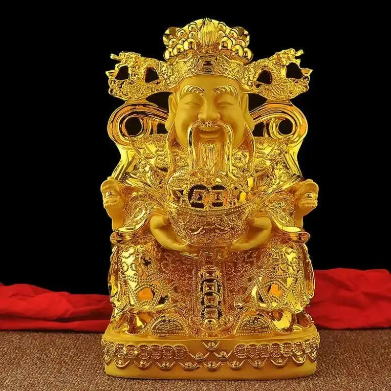 Feng Shui Gold God of Wealth Lucky Resin Statue Home Decor Entrance Living Room Crafts
Feng Shui Gold God of Wealth Lucky Resin Statue Home Decor Entrance Living Room Crafts