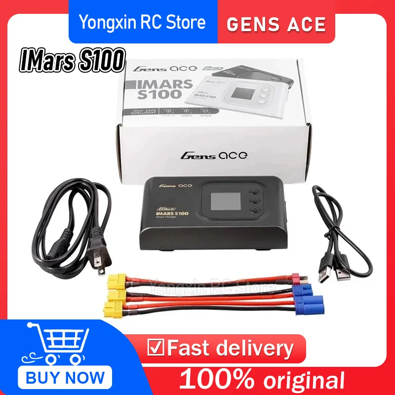 New Gens ACE G-Tech IMars S100 100W Smart Charger LiPo Battery Balance Charger Discharger 2-6S For RC FPV Model Airplane Drone
New Gens ACE G-Tech IMars S100 100W Smart Charger LiPo Battery Balance Charger Discharger 2-6S For RC FPV Model Airplane Drone