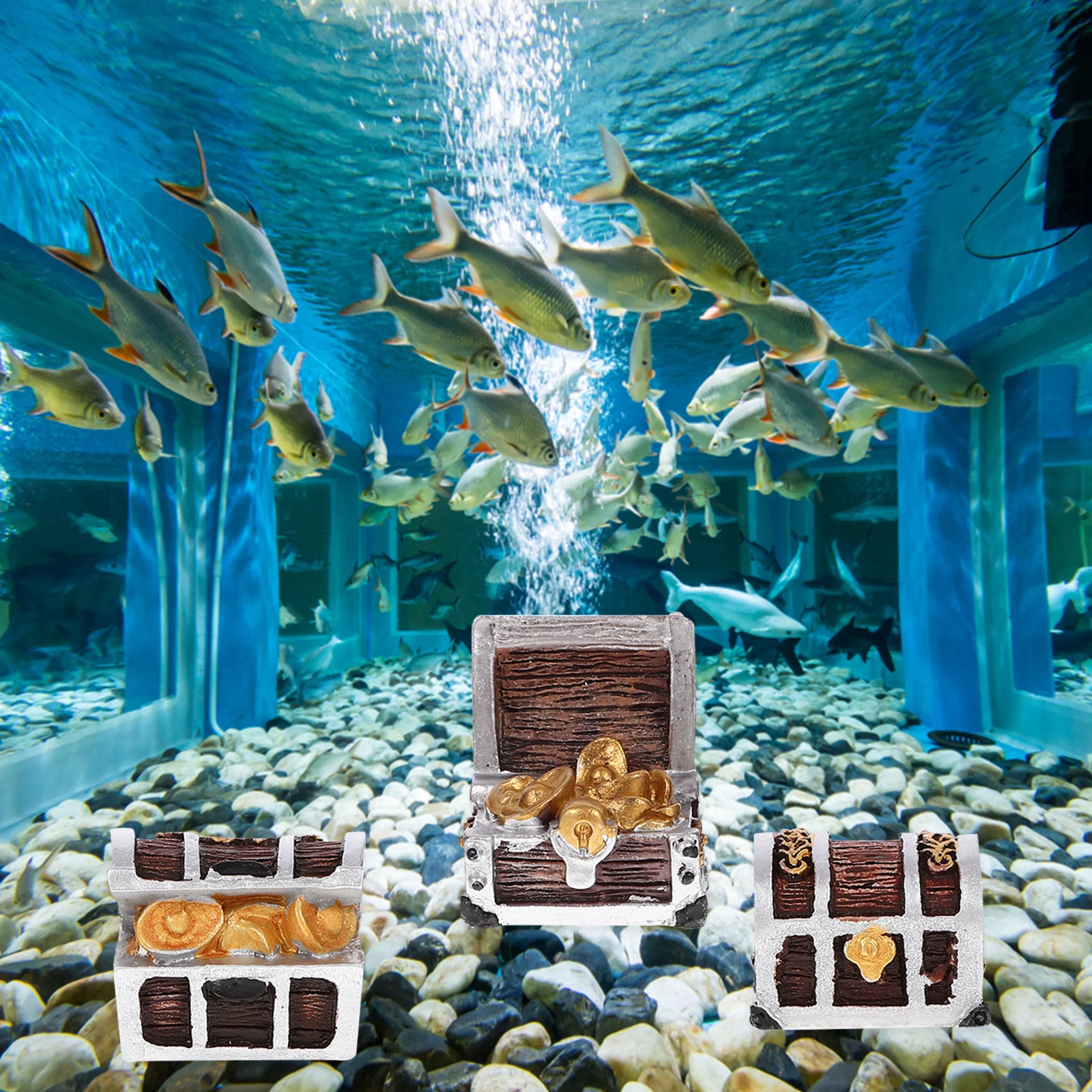 4Pcs Resin Treasure Box Aquarium Decor Fish Tank Supplies Desktop Mini Treasure Box Stylish Fish Tank Decorations
4Pcs Resin Treasure Box Aquarium Decor Fish Tank Supplies Desktop Mini Treasure Box Stylish Fish Tank Decorations