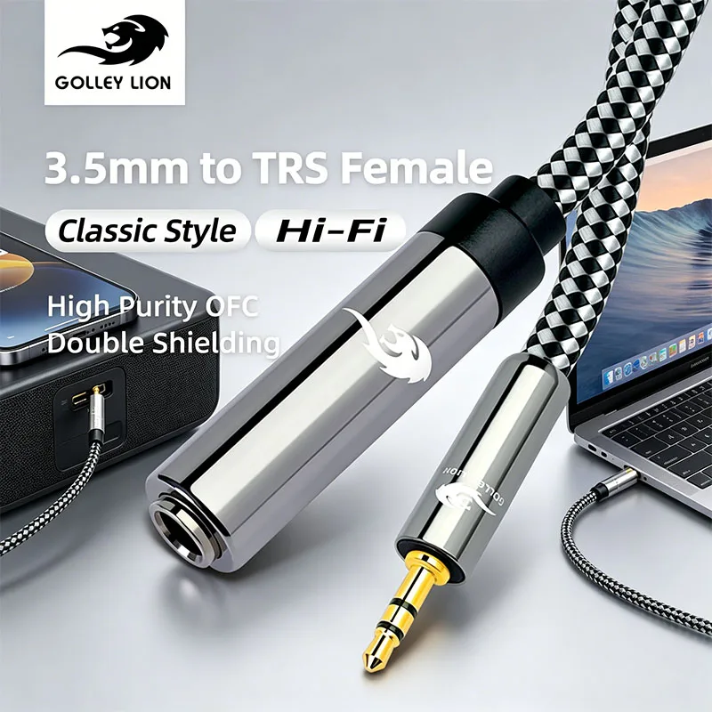 6.35 Male To Female 3.5 Audio Extension Cable 1/4 To 3.5mm TRS Stereo Jack Audio Cable for Guitar Amplifier Keyboard Piano Etc
6.35 Male To Female 3.5 Audio Extension Cable 1/4 To 3.5mm TRS Stereo Jack Audio Cable for Guitar Amplifier Keyboard Piano Etc
