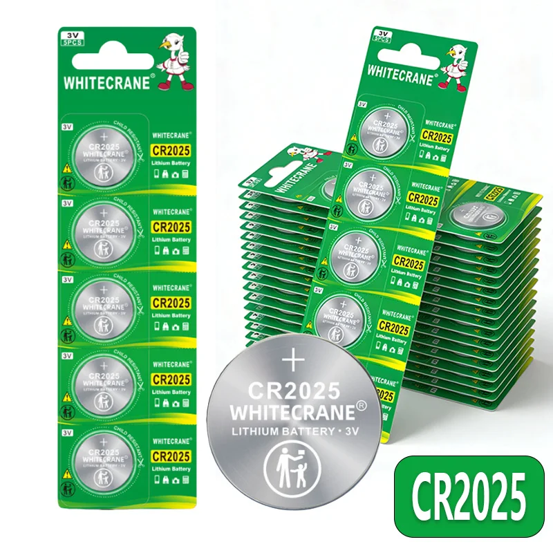 3V CR2025 Lithium Battery Button Battery Coin Cell for Watches Toys Calculator BR2025 DL2025 LM2025 Long Life Power Green Carded
3V CR2025 Lithium Battery Button Battery Coin Cell for Watches Toys Calculator BR2025 DL2025 LM2025 Long Life Power Green Carded
