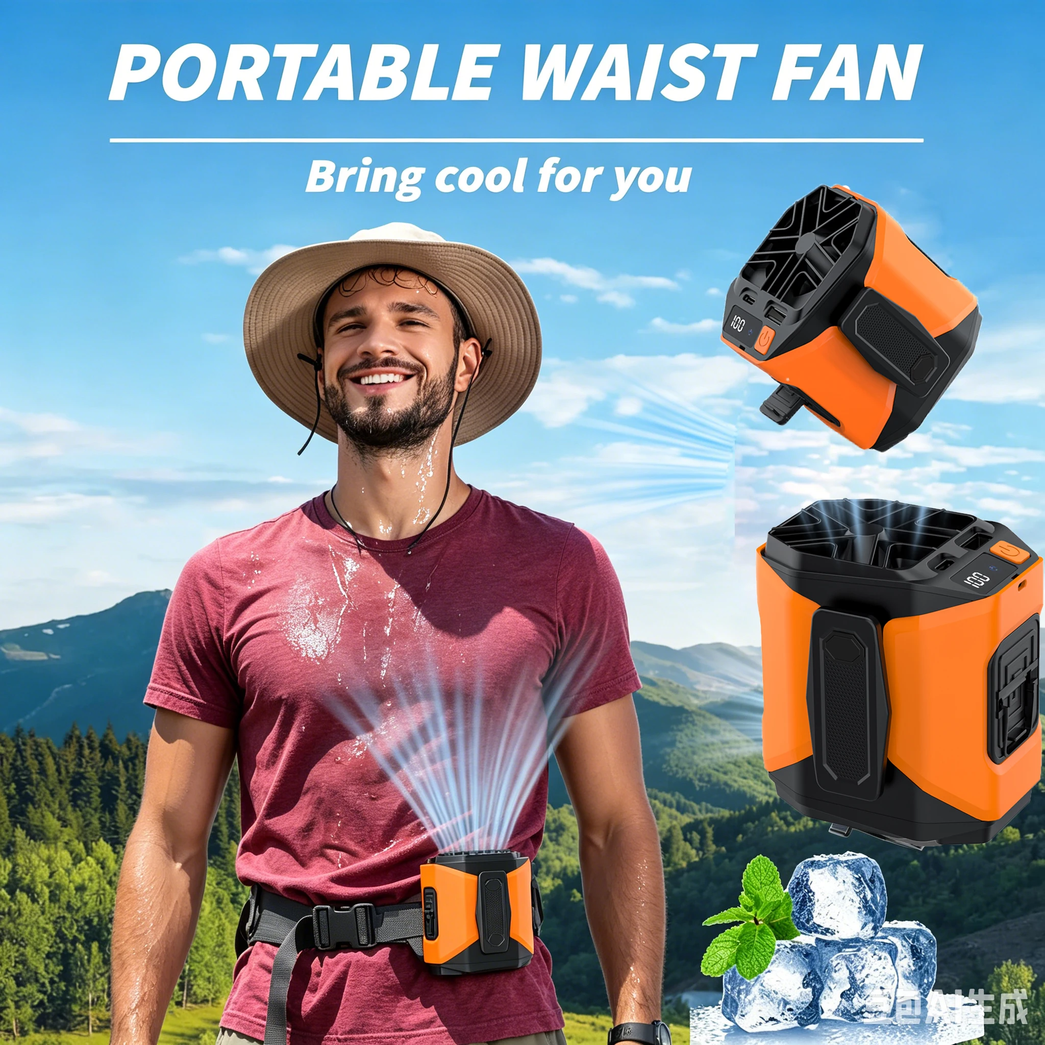 Waist Fan with Power Bank lighting 5 Speeds Portable Fan Hands Free Rechargeable Fan Battery Level Display USB Charging Fan
Waist Fan with Power Bank lighting 5 Speeds Portable Fan Hands Free Rechargeable Fan Battery Level Display USB Charging Fan