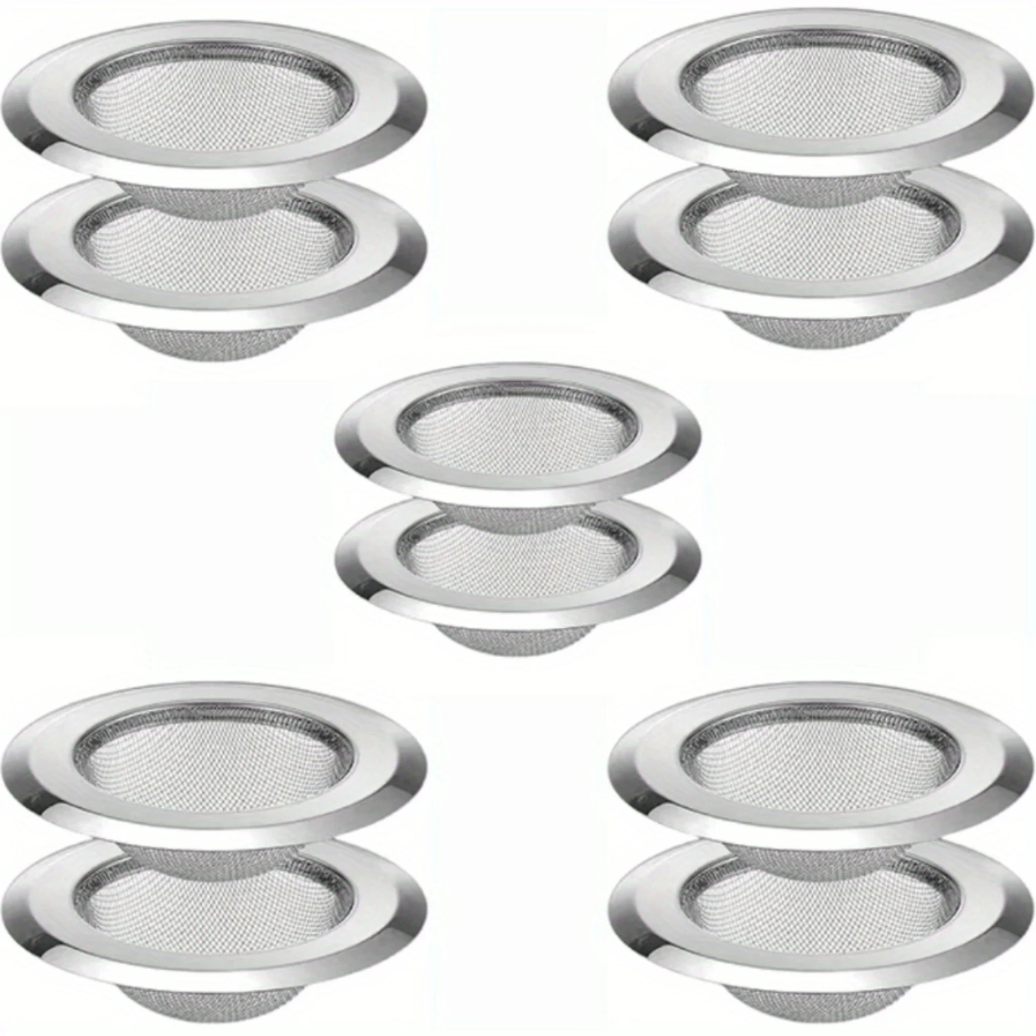 Stainless Steel Kitchen Sink Strainers - 4.5" Wide Rim, Easy Clean Food Catcher, Rustproof Mesh Basket Filters
Stainless Steel Kitchen Sink Strainers - 4.5" Wide Rim, Easy Clean Food Catcher, Rustproof Mesh Basket Filters