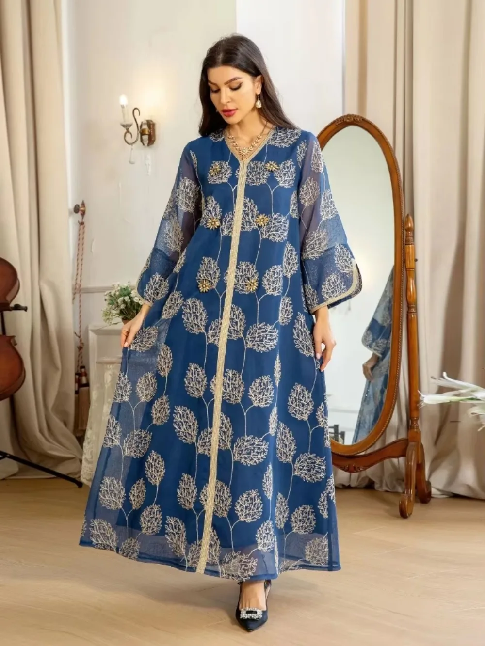Eid Morocco Dress Women Muslim Abaya Jalabiya Mesh Embroidery Dubai Kaftan Robe Vestidos Ramadan Abayas Dresses 2025 Spring
Eid Morocco Dress Women Muslim Abaya Jalabiya Mesh Embroidery Dubai Kaftan Robe Vestidos Ramadan Abayas Dresses 2025 Spring
