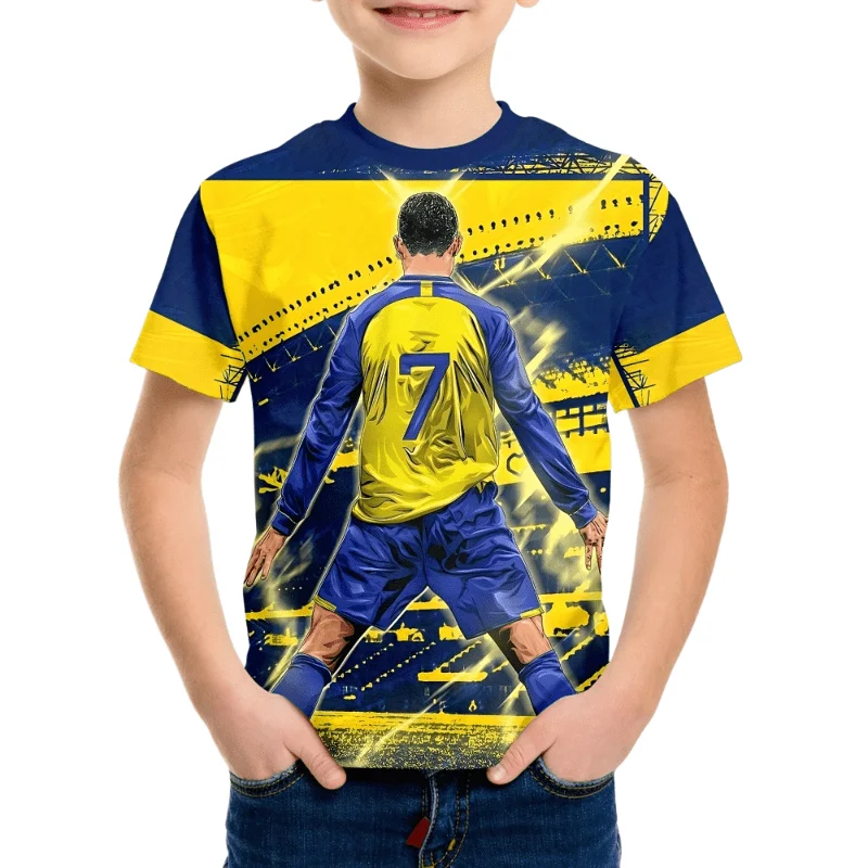 3D Baby Boy Palyer Print Football T-shirt Toddler Child Pullover Short Sleeve Quick Dry Breathable Sweatshirt Baby Clothes 3-13Y
3D Baby Boy Palyer Print Football T-shirt Toddler Child Pullover Short Sleeve Quick Dry Breathable Sweatshirt Baby Clothes 3-13Y