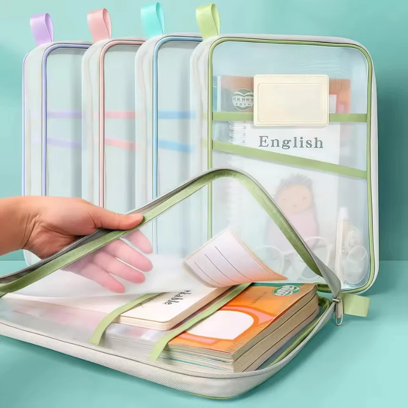 1/2/4Pcs A4 Stationery Storage Bag Double-layer Mesh Zipper Bag Large Capacity Organizer Folders School Office Supplie
1/2/4Pcs A4 Stationery Storage Bag Double-layer Mesh Zipper Bag Large Capacity Organizer Folders School Office Supplie
