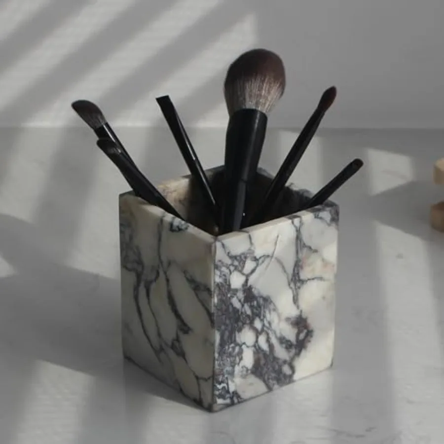 Genuine Marble Toothbrush Holders for Bathroom, Natural Marble Makeup Brush Holder Countertop Organizer
Genuine Marble Toothbrush Holders for Bathroom, Natural Marble Makeup Brush Holder Countertop Organizer