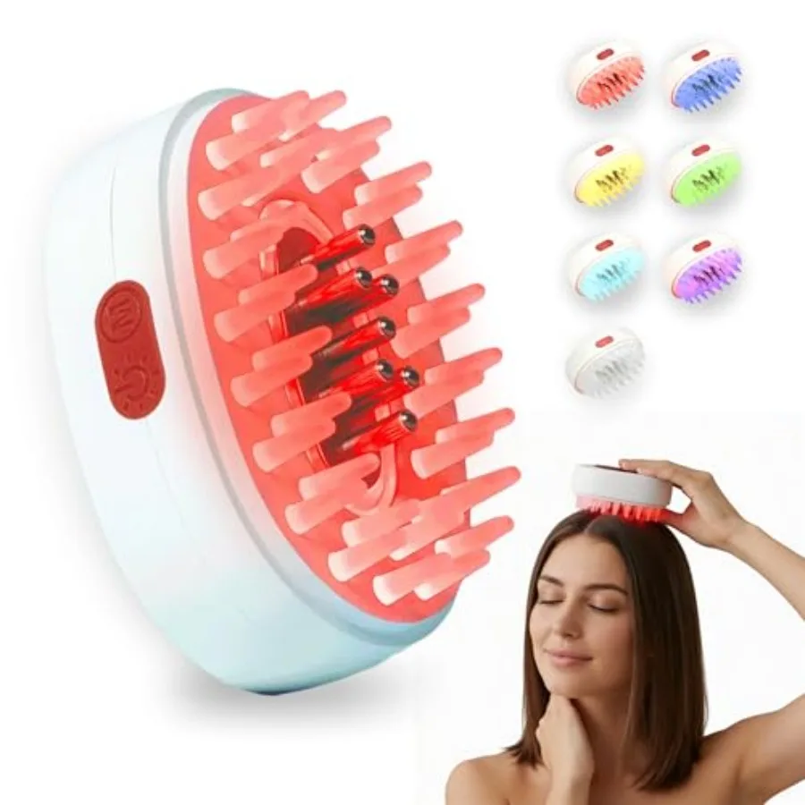 7-1 Red Light Hair Brush Comb Vibrating Electric Red Light Scalp Massager with Oil Applicator for Fuller-Looking Hair Care Scal
7-1 Red Light Hair Brush Comb Vibrating Electric Red Light Scalp Massager with Oil Applicator for Fuller-Looking Hair Care Scal