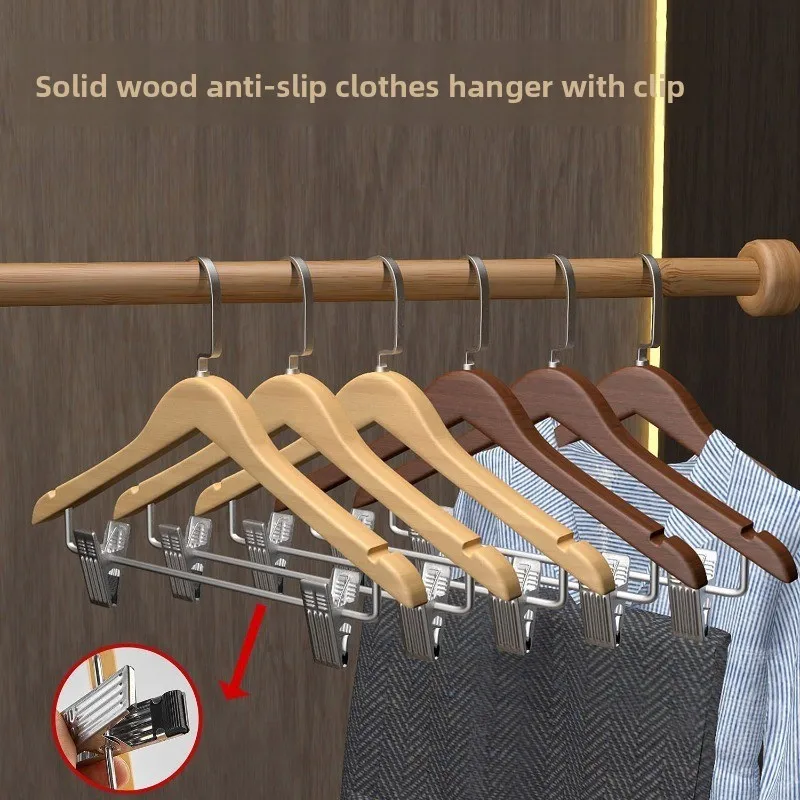 5PCS Wooden 2 In 1 Hanger, Combined Clothes & Pants Hanger with Clip,Traceless Wooden Garment Hanger for Clothing Store Wardrobe
5PCS Wooden 2 In 1 Hanger, Combined Clothes & Pants Hanger with Clip,Traceless Wooden Garment Hanger for Clothing Store Wardrobe