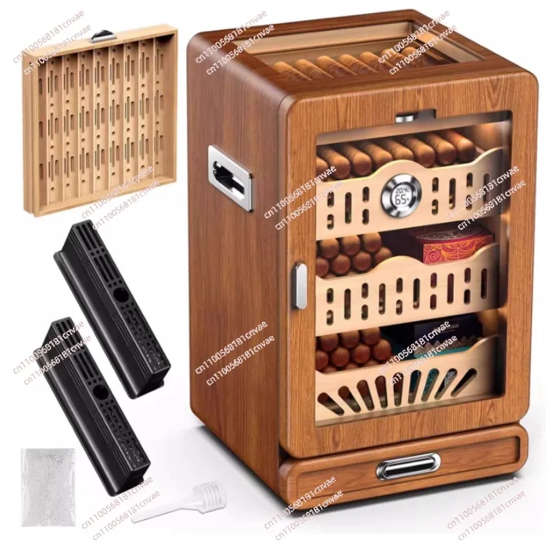 Cigar Humidor Spanish Cedar Wood 4-Layer Large Capacity Storage Box with Viewing Window Hygrometer
Cigar Humidor Spanish Cedar Wood 4-Layer Large Capacity Storage Box with Viewing Window Hygrometer
