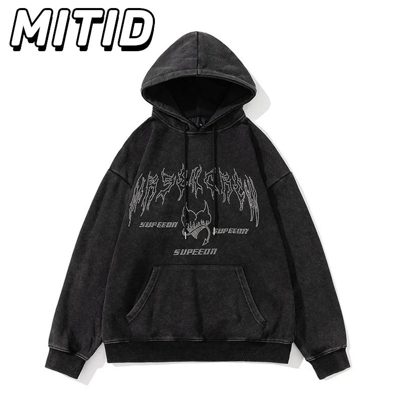 Autumn Winter Hoodies Men Rhinestone Design Hip Hop Streetwear Oversized Hoodies Women Hooded Pullover Hoodies For Lovers
Autumn Winter Hoodies Men Rhinestone Design Hip Hop Streetwear Oversized Hoodies Women Hooded Pullover Hoodies For Lovers