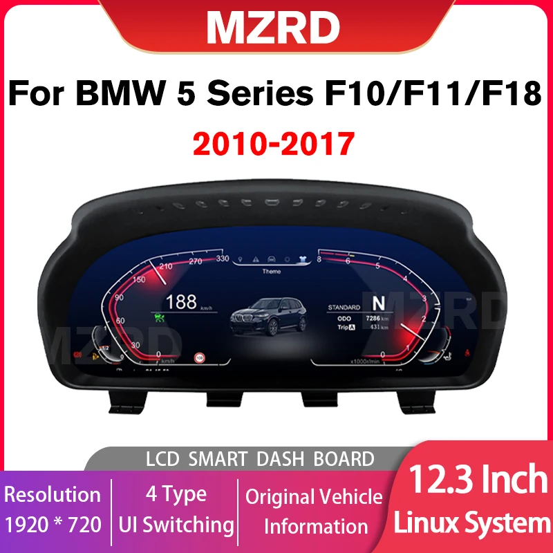 MZRD 12.3'' Digital Instrument Cluster for BMW 5 Series F10/F11/F18 CIC NBT Linux System Speedometer Car Dashboard 2010-2017
MZRD 12.3'' Digital Instrument Cluster for BMW 5 Series F10/F11/F18 CIC NBT Linux System Speedometer Car Dashboard 2010-2017