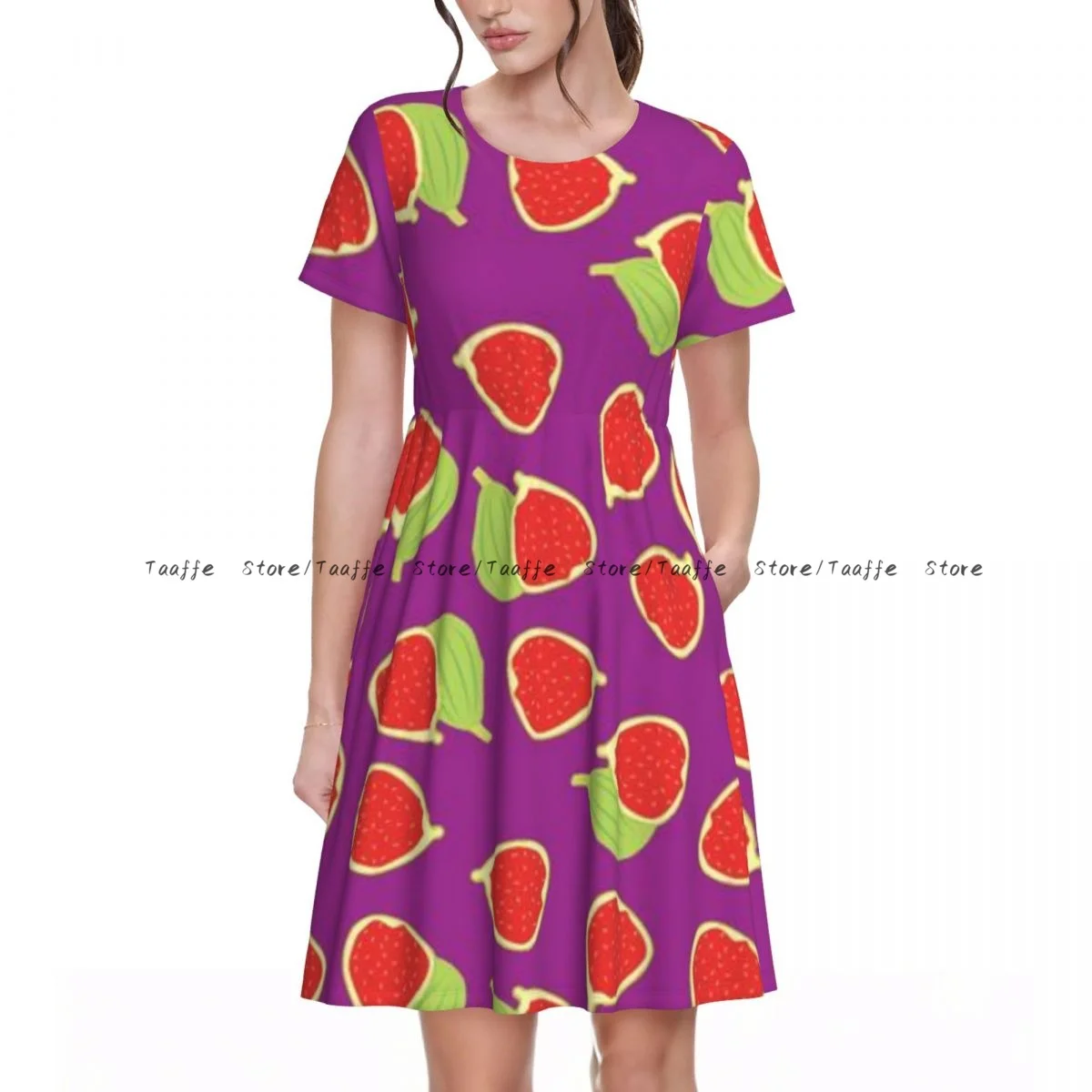 Women Casual Elegant Dress Fig Fruit Background Short Sleeves Loose Dresses Weekend Holiday
Women Casual Elegant Dress Fig Fruit Background Short Sleeves Loose Dresses Weekend Holiday
