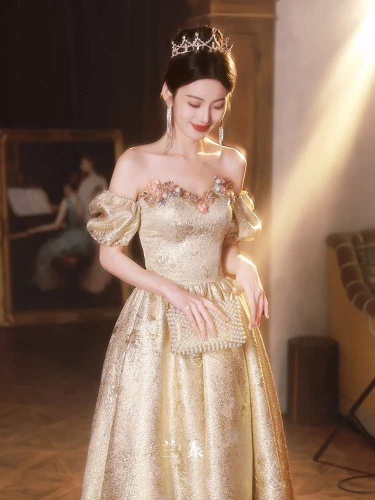 Модное вечернее платье на одно плечо для женщин, новинка 2025 года, с коротким рукавом, длинная юбка А-силуэта для помолвки
Модное вечернее платье на одно плечо для женщин, новинка 2025 года, с коротким рукавом, длинная юбка А-силуэта для помолвки