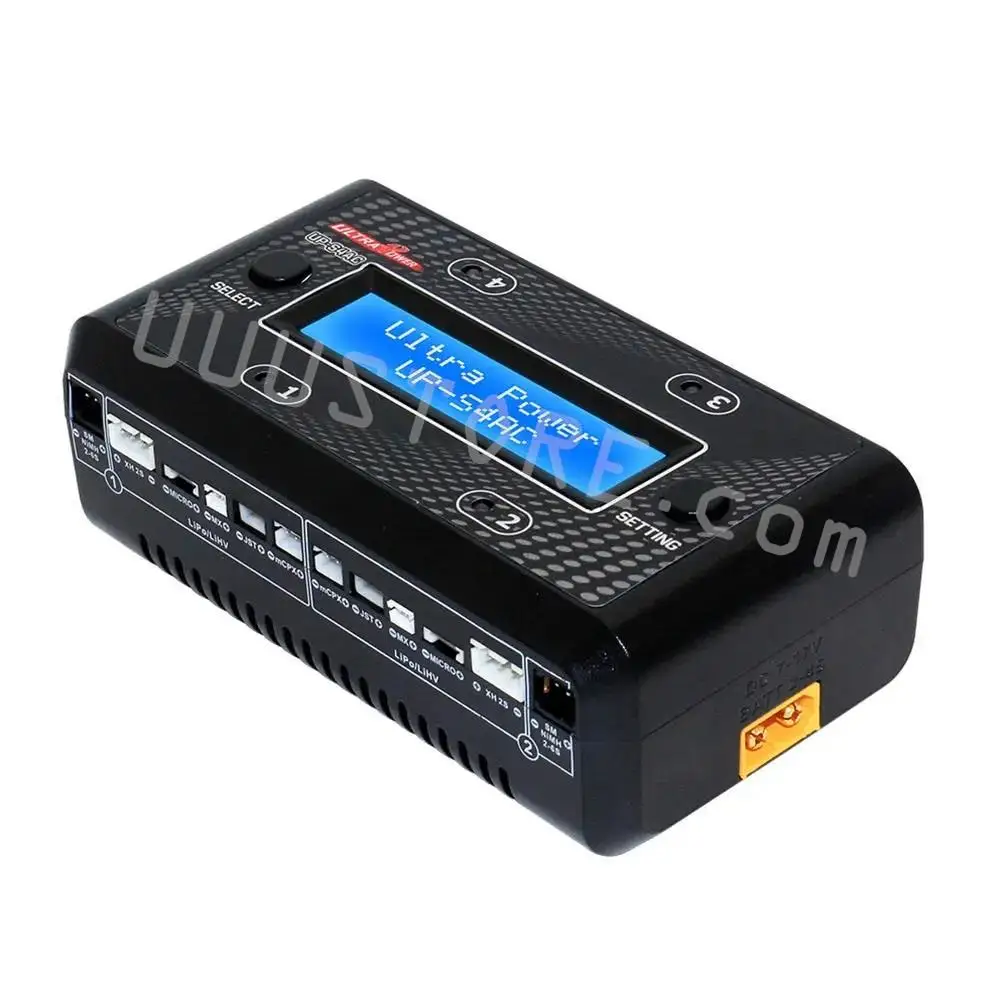 UltraPower UP-S4AC 4x7W 1A AC/DC 1S-2S LiPO/LiHV 2S-6S NiMH/NiCd зарядное устройство с SM XH Micro MX JST mCPX для модели RC
UltraPower UP-S4AC 4x7W 1A AC/DC 1S-2S LiPO/LiHV 2S-6S NiMH/NiCd зарядное устройство с SM XH Micro MX JST mCPX для модели RC