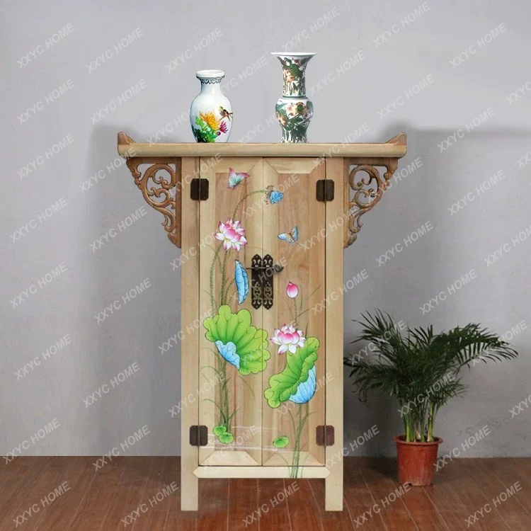 Camphor wood painted decoration small entrance partition Buddha table foyer incense case counter
Camphor wood painted decoration small entrance partition Buddha table foyer incense case counter