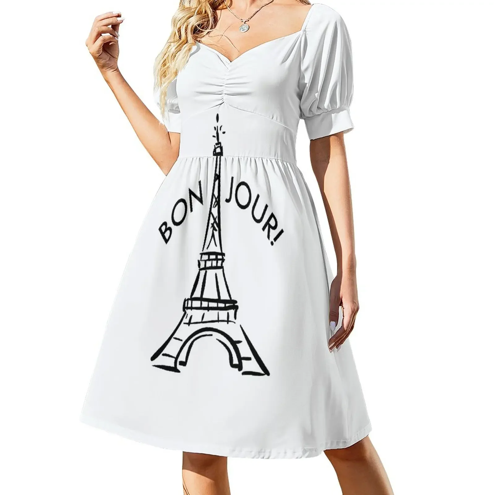 Bonjour Retro French Graphic t-shirt Short-Sleeved Dress long sleeve dress evening dress woman
Bonjour Retro French Graphic t-shirt Short-Sleeved Dress long sleeve dress evening dress woman