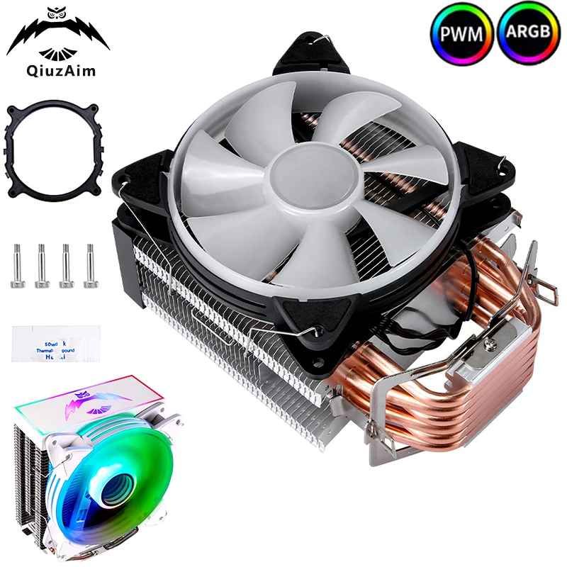 QiuzAim argb 120mm Fan 4pin/PWM mute Computer Processor x79 x99 Cpu cooler 6 Heat Pipes Radiator install LGA2011 2066 AMD AM4 e5
QiuzAim argb 120mm Fan 4pin/PWM mute Computer Processor x79 x99 Cpu cooler 6 Heat Pipes Radiator install LGA2011 2066 AMD AM4 e5