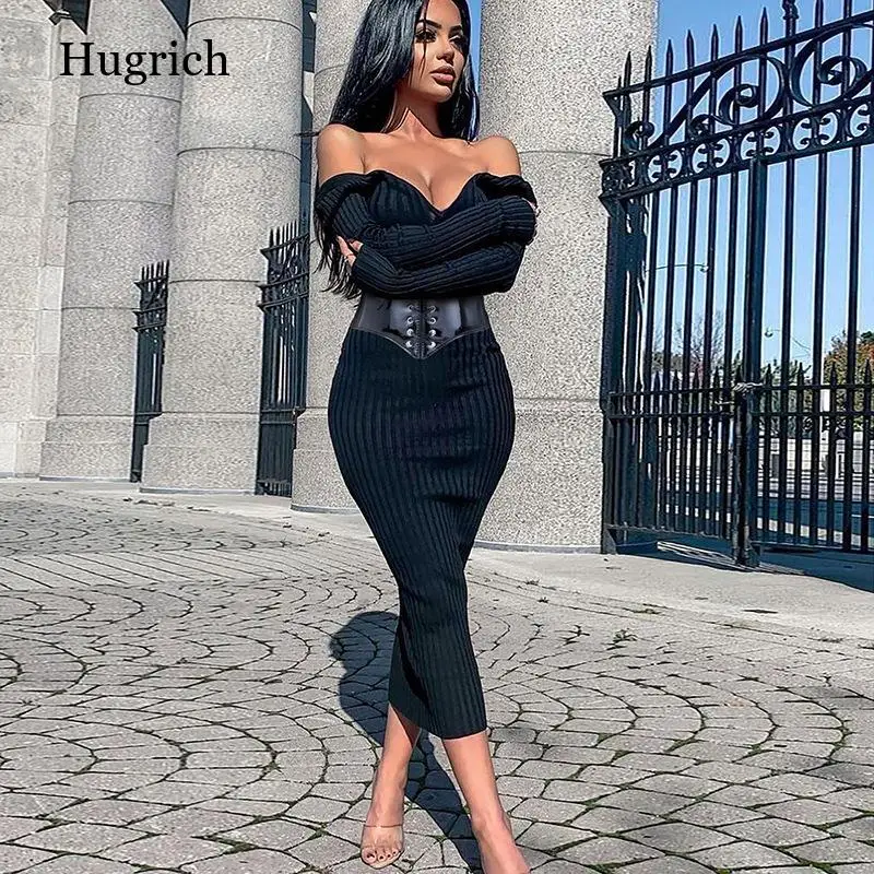 2021 Autumn and Winter New U-Neck Rib Long Sleeve Dress Fashion Women's Dress Dress
2021 Autumn and Winter New U-Neck Rib Long Sleeve Dress Fashion Women's Dress Dress