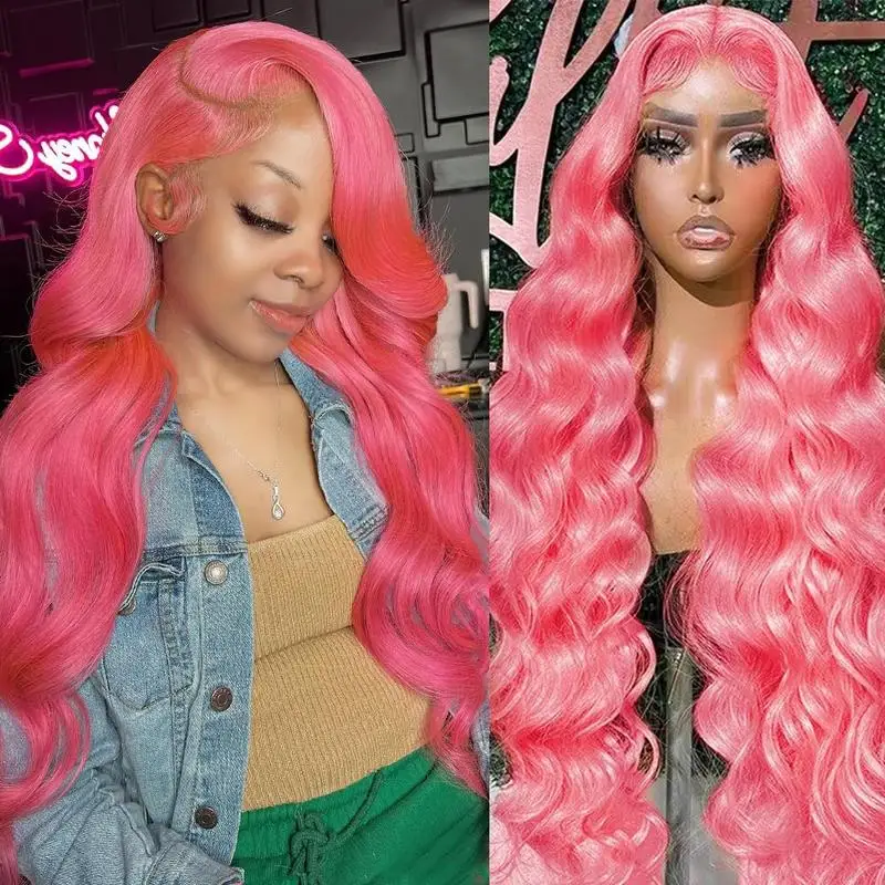 13x6 Pink Body Wave Lace Front Wigs For Women Long Wavy Hair Wig Soft Lace Wig With Natural Hairline Human Hair Party Cosplay
13x6 Pink Body Wave Lace Front Wigs For Women Long Wavy Hair Wig Soft Lace Wig With Natural Hairline Human Hair Party Cosplay
