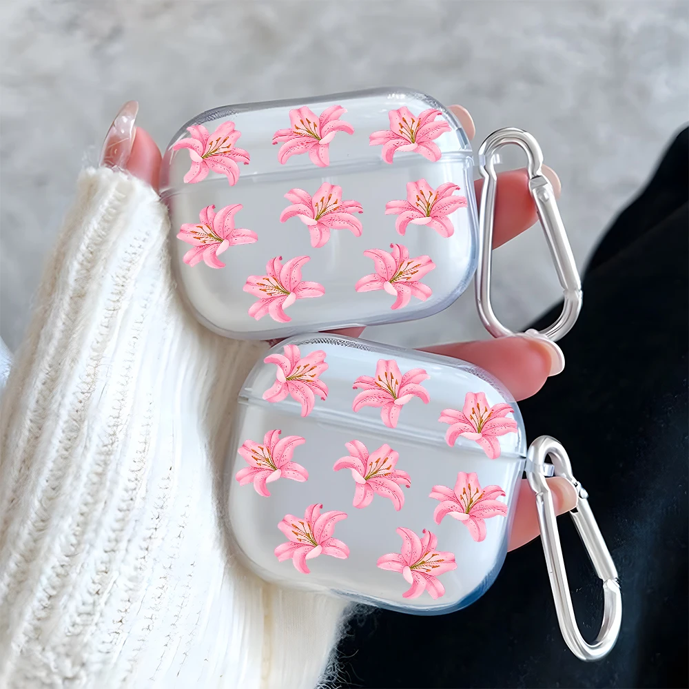 Fresh Pink Lily Pattern Clear Earphone Case for AirPods Pro 3/Pro 2/Pro Earbuds Case For AirPods 4/3/2/1 TPU Protective Cover
Fresh Pink Lily Pattern Clear Earphone Case for AirPods Pro 3/Pro 2/Pro Earbuds Case For AirPods 4/3/2/1 TPU Protective Cover