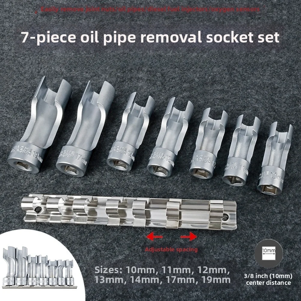 7PCS Fuel Line Oil Pipe Disassembly Sleeve Oxygen Sensor Removal Wrench 10mm To 19mm Car Repair Tools
7PCS Fuel Line Oil Pipe Disassembly Sleeve Oxygen Sensor Removal Wrench 10mm To 19mm Car Repair Tools