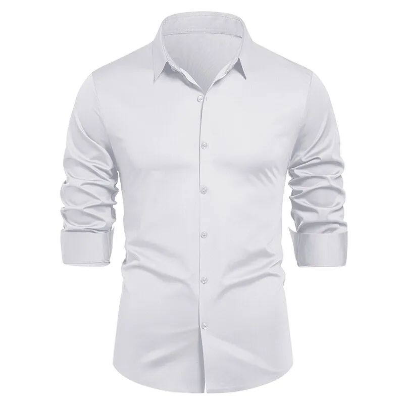 Spring Autumn Men's Long Sleeve Shirts Solid Color Square Collar Smart Casual Shirt Men Daily Anti-Pilling Fashion Dress Blouse
Spring Autumn Men's Long Sleeve Shirts Solid Color Square Collar Smart Casual Shirt Men Daily Anti-Pilling Fashion Dress Blouse