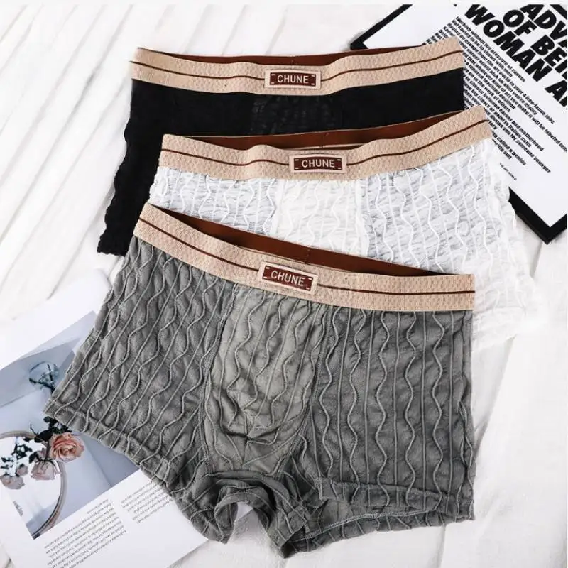 3 шт. Мужские трусы из ледяного шелка, сексуальные, сетчатые, дышащие, боксеры, мужское нижнее белье
3 шт. Мужские трусы из ледяного шелка, сексуальные, сетчатые, дышащие, боксеры, мужское нижнее белье