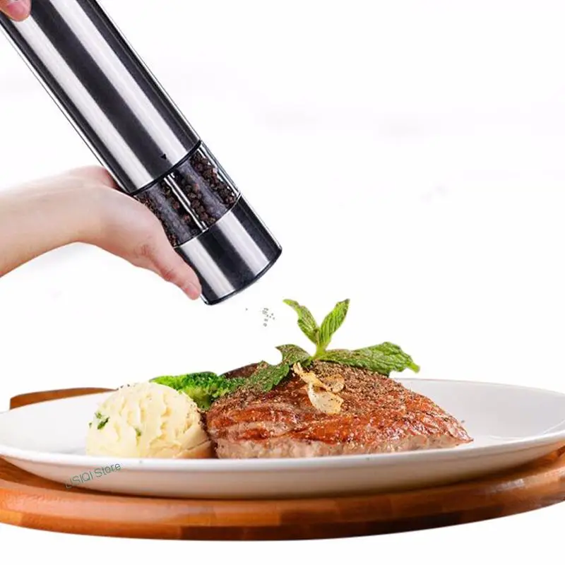 2022 New 1Pcs Electric Pepper Mill Stainless Steel Salt Pepper Grinder Home Kitchen Spice Grinder Tools with Led Light
2022 New 1Pcs Electric Pepper Mill Stainless Steel Salt Pepper Grinder Home Kitchen Spice Grinder Tools with Led Light
