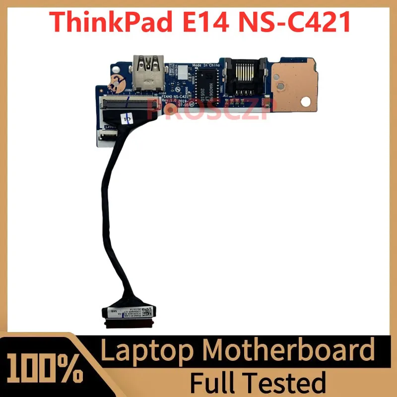 FE4A0 NS-C421 для Lenovo Thinkpad E14 Ethernet плата кнопки питания с кабелем FRU 5C50S73034
FE4A0 NS-C421 для Lenovo Thinkpad E14 Ethernet плата кнопки питания с кабелем FRU 5C50S73034